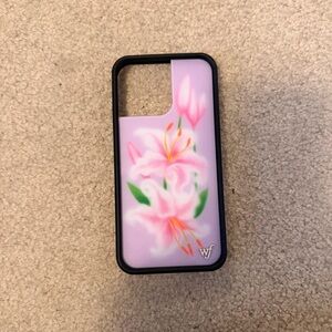 Wildflowers Pink and Black Floral Phone Case